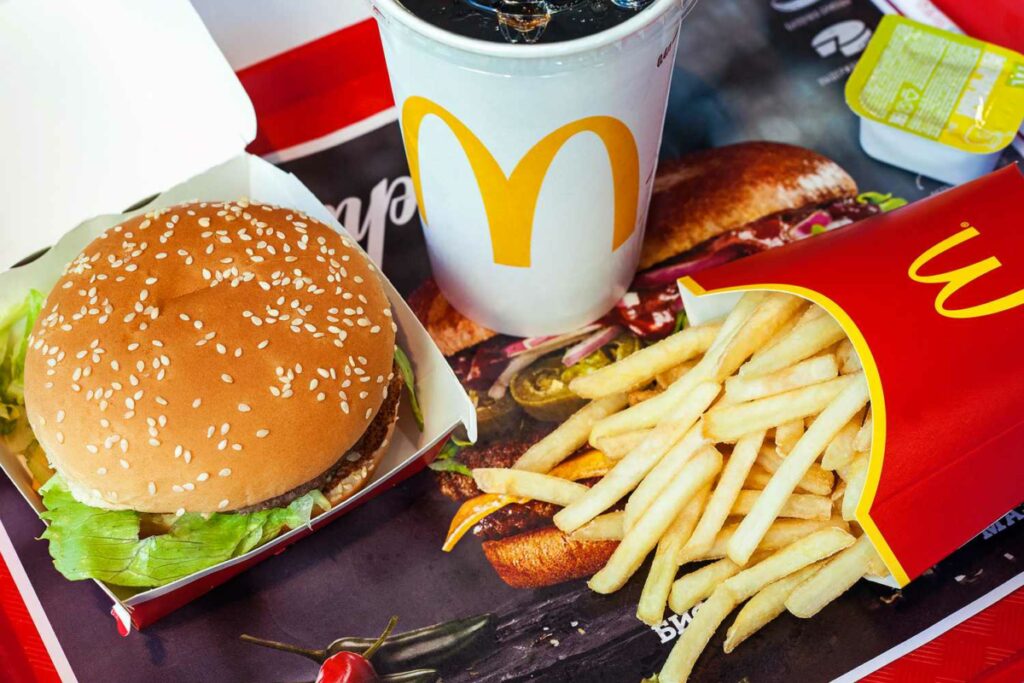 McDonald's Menu with prices